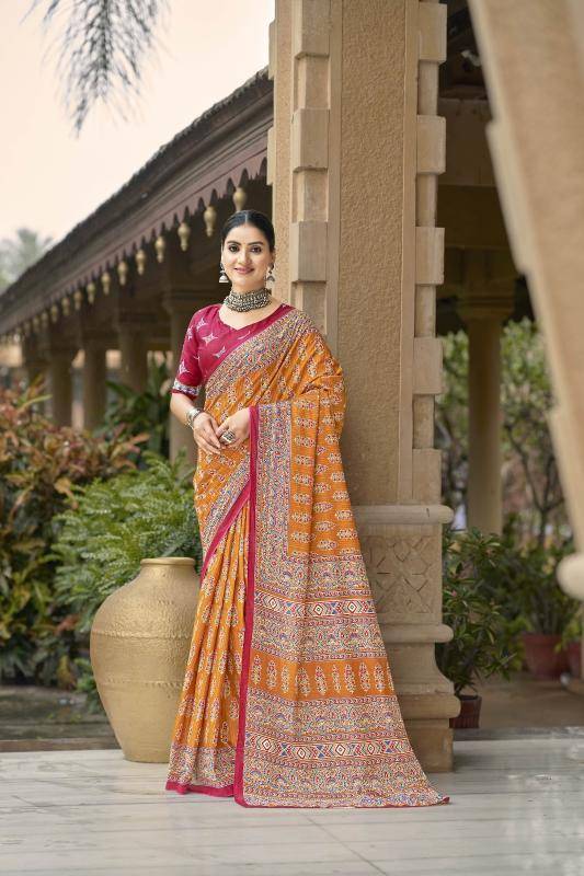 Lakhani bagru Affordable Saree wholesale